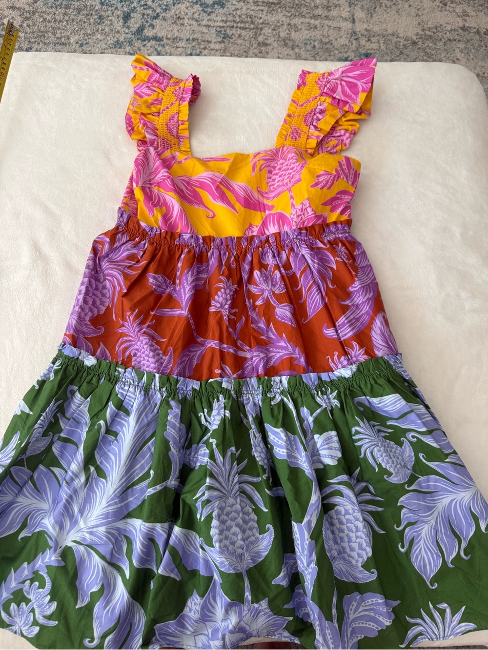 Farm Rio Mixed Tropical Swing Mini Dress Size Medium D87